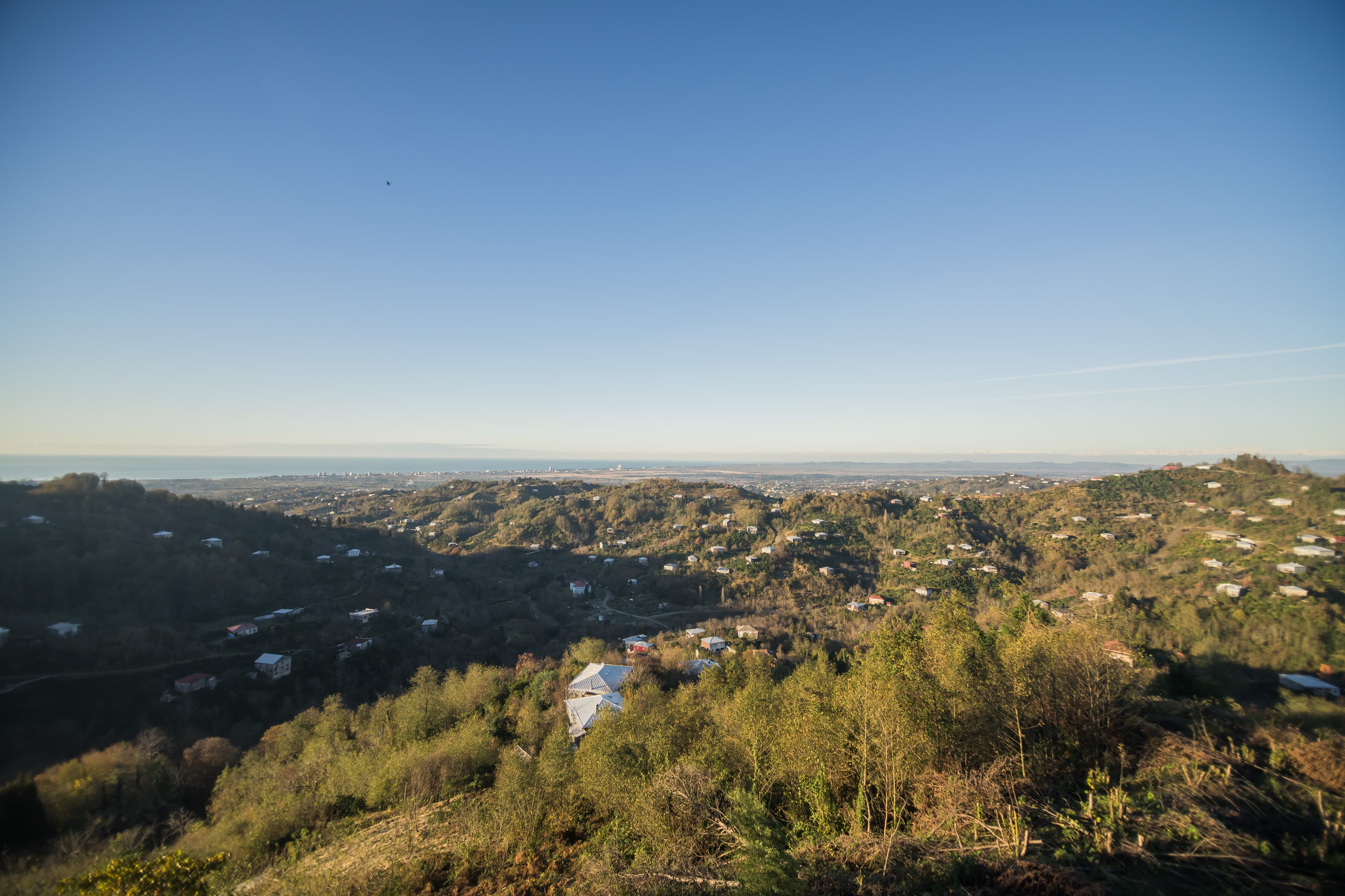 Rolling hills and valley around Kvirike above Kobuleti
